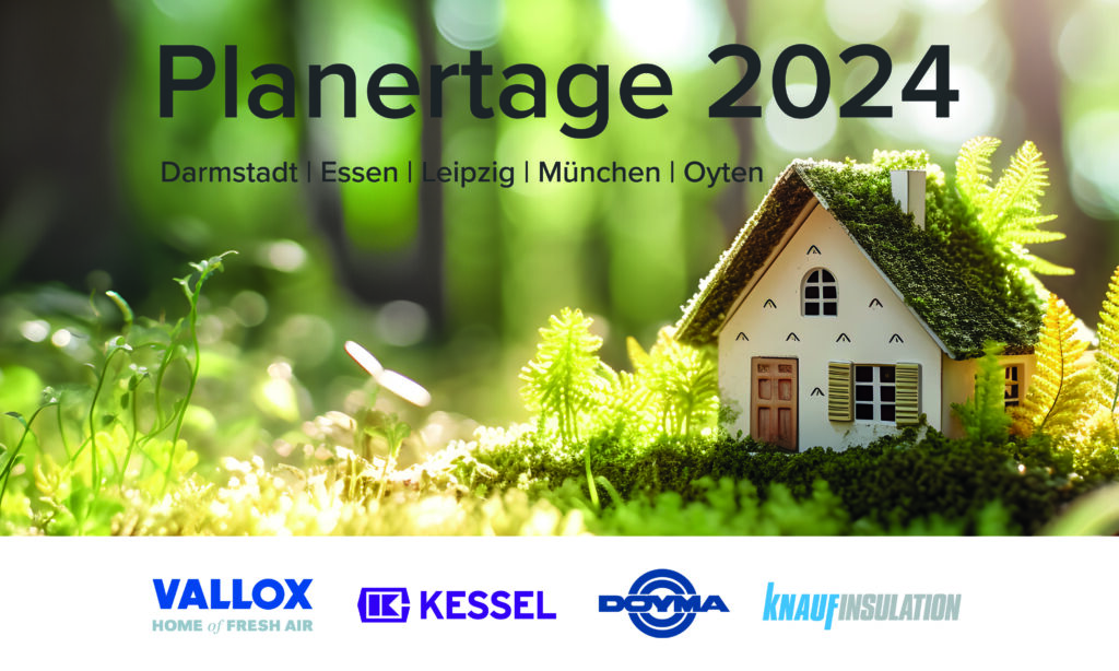 Die Expertenseminarreihe von Doyma, Kessel, Knauf Insulation und Vallox tourt ab April 2024 als „Planertage 2024“ wieder durch Deutschland. Bild: Vallox / sticker2you - stockadobe.com