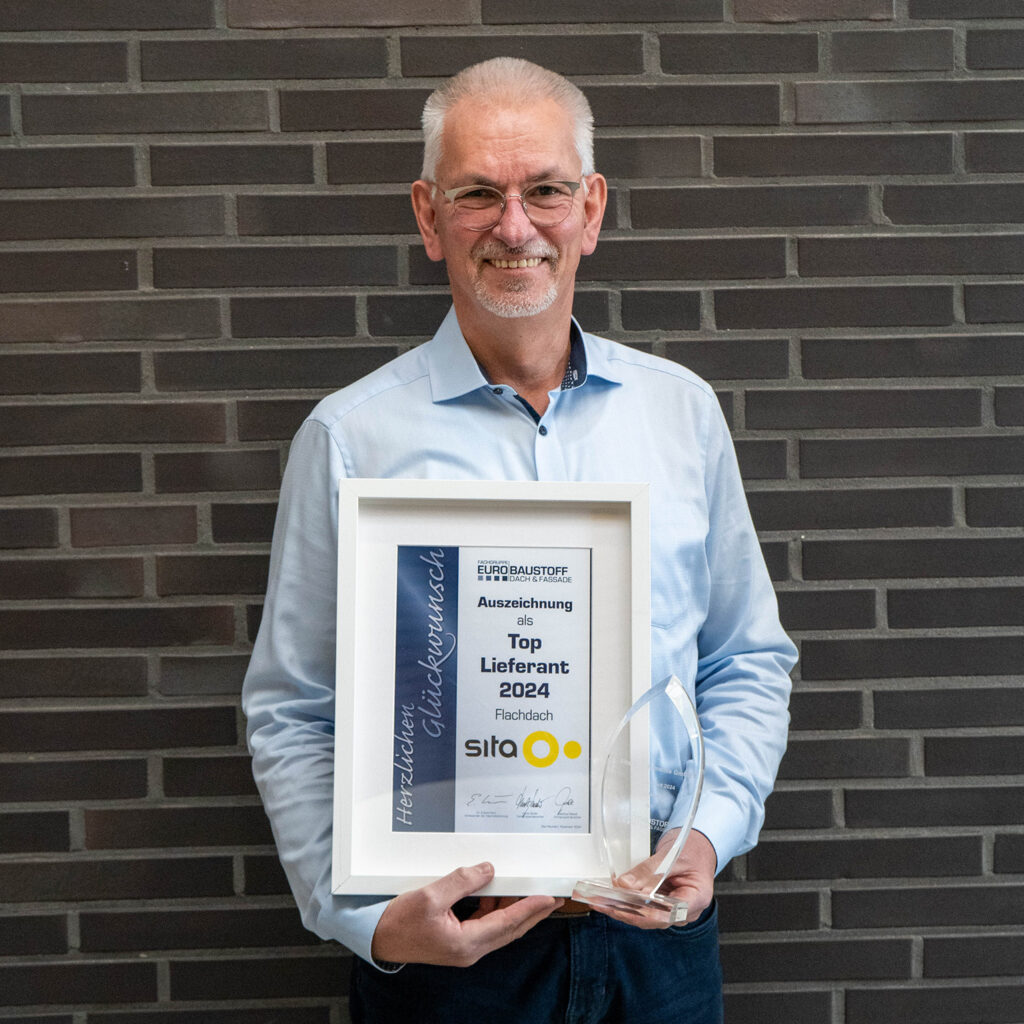 Sita-Geschäftsführer Thomas Kleinegees freut sich über die Auszeichnung als Top-Lieferant. Bild: Sita