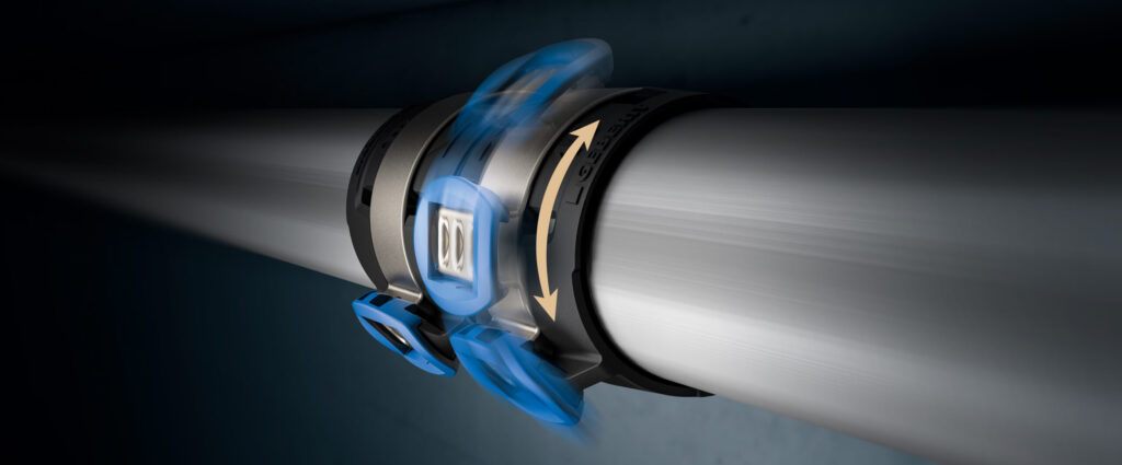 Die laterale Pressstelle lässt sich zum Verarbeiter hin ausrichten. Bild: Geberit