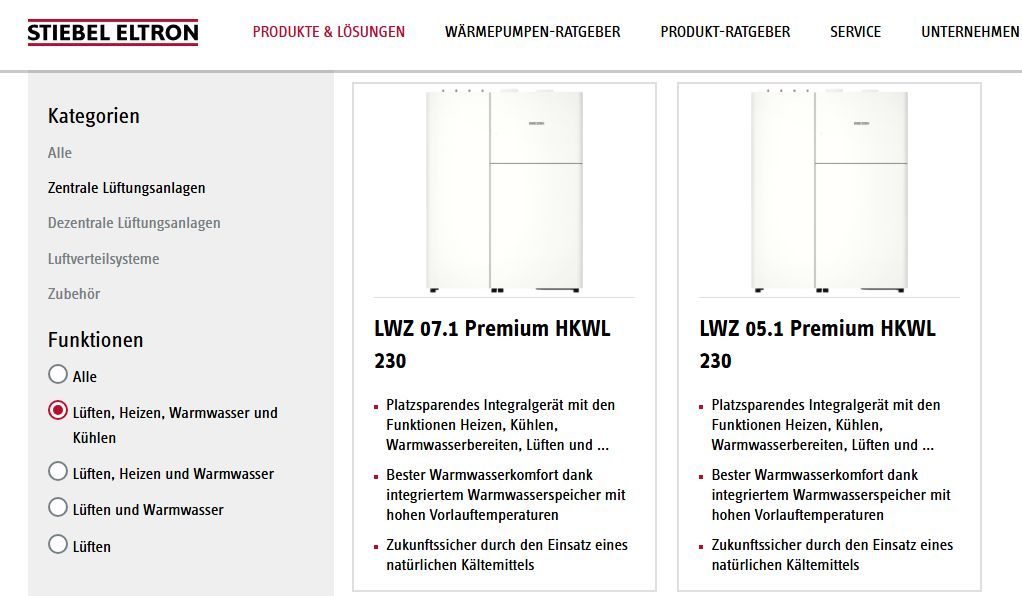 Weitere Informationen zu den bereits für ihr Design ausgezeichneten Lüftungsintegralgeräten der Modell-Version 07 und 05 ist im Internet zu finden. Bild: Stiebel Eltron